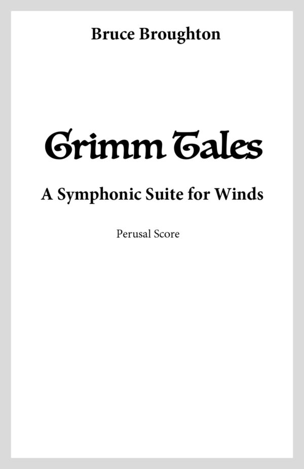 Grimm Tales - Perusal Score
