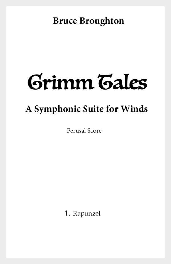 Rapunzel - Perusal Score