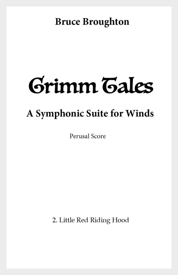 Little Red Riding Hood  - Perusal Score