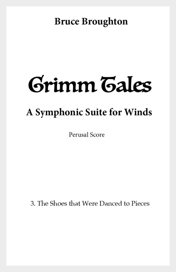 The Shoes that Were Danced to Pieces - Perusal Score