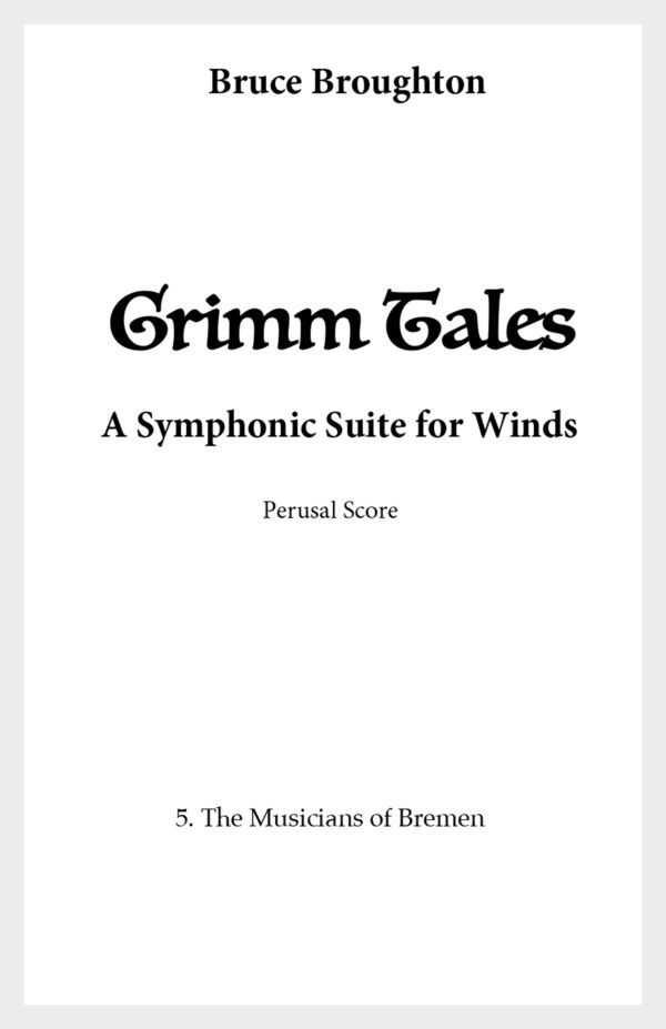 The Musicians of Bremen - Perusal Score